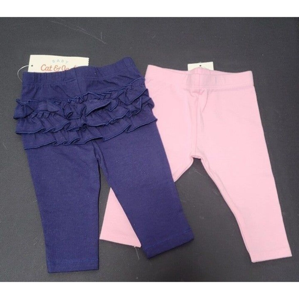 Size 0-3 months | cat & Jack Baby Girl Blue and Pink Tights